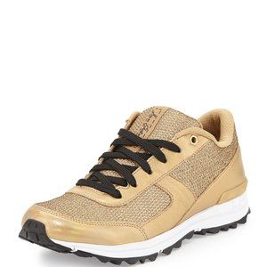 New in Box Sam Edelman Women’s Dax Metallic Sneakers Gold/Black